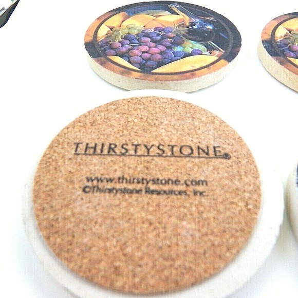 Thirstystone Wine & Cheese Coasters Set of 4 - Picture 7 of 11